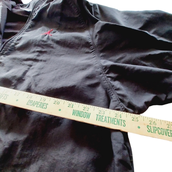 Vintage Michael Jordan Black Nylon Zipper Up Coat XXL Made In Philippines EUC - Picture 6 of 9
